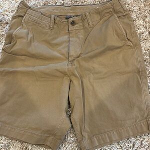 American Eagle Outfitters Tan Flat Front Shorts Classic Style